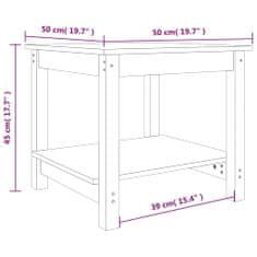 Vidaxl Konferenčný stolík 50x50x45 cm borovicový masív