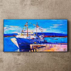 COLORAY.SK Obraz canvas Prístav mora loďou neba 120x60 cm