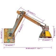 Petromila vidaXL Nástenná lampa industriálny štýl farebná okrúhla E27