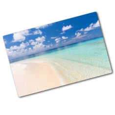 Wallmuralia.sk kuchynská doska zo skla Pláž na Maledivách 2x40x52 cm