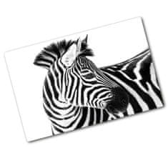 Wallmuralia.sk Kuchynská doska zo skla Zebra na snehu 2x40x52 cm