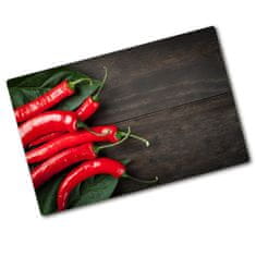 Wallmuralia.sk Kuchynská doska veľká zo skla Chilli 80x52 cm