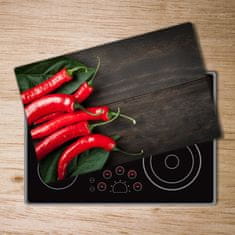 Wallmuralia.sk Kuchynská doska veľká zo skla Chilli 80x52 cm