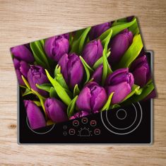 Wallmuralia.sk Doska na krájanie tvrdená Fialový tulipán 2x40x52 cm