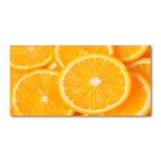 Wallmuralia.sk Foto obraz akryl do obývačky Plátky pomaranča 100x50 cm 2 prívesky