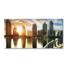 Wallmuralia.sk Foto obraz akryl do obývačky Dubai západ slnka 100x50 cm 2 prívesky