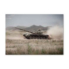 Wallmuralia.sk Foto obraz akryl do obývačky Tank na púšti 120x60 cm 2 prívesky