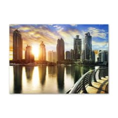 Wallmuralia.sk Foto obraz akryl do obývačky Dubai západ slnka 100x50 cm 2 prívesky