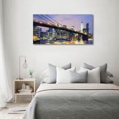 Wallmuralia.sk Foto obraz sklo tvrzené Brooklynský most 120x60 cm 2 prívesky