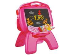 Lean-toys Ružová obojstranná tabuľa Chalkboard Writers Standing Projector Pictures Pink