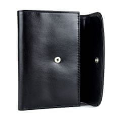 VegaLM Kožená dámska peňaženka v čiernej farbe