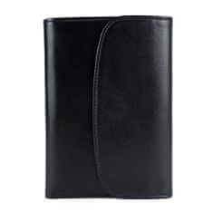 VegaLM Kožená dámska peňaženka v čiernej farbe