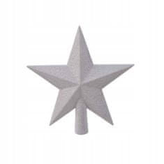 Kaemingk Vianočná hviezda nerozbitná špička 19 cm biela