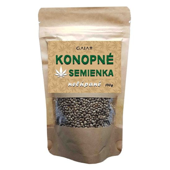 GaiaHemp Konopné semienka 150g nelúpané