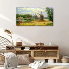 COLORAY.SK Obraz canvas Country Mraky Maki Kvety 100x50 cm