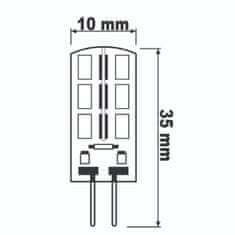 LUMILED 10x LED žiarovka G4 CAPSULE 2W = 20W 200lm 3000K Teplá biela 270°