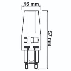 LUMILED 4x LED žiarovka G9 COB 5W = 50W 550lm 6000K Studená biela 360°