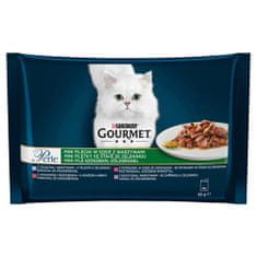 Gourmet PERLE 3+1 Multipack 4x85g - mini filetky v šťave so zeleninou