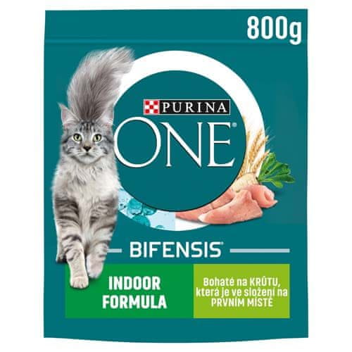 Purina ONE 800g Indoor s morčacím a celozrnnými obilninami