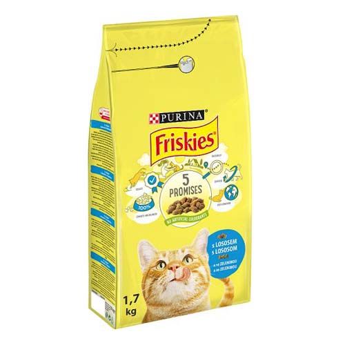 Friskies Losos a zelenina 1,7kg granule pre mačky