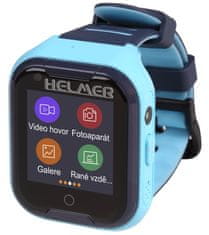 Helmer detské hodinky LK 709 s GPS lokátorom / dot. display/ 4G/ IP67/ nano SIM/ videohovor/ foto/ Android a iOS/ modré