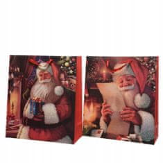 Kaemingk Vianočná papierová darčeková taška veľká Santa Claus 72 cm