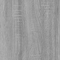 Vidaxl Knižnica sivý dub sonoma 80x33x100 cm spracované drevo a oceľ
