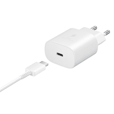 shumee Nástenná nabíjačka 2v1 25W + USB-C kábel 1m biely