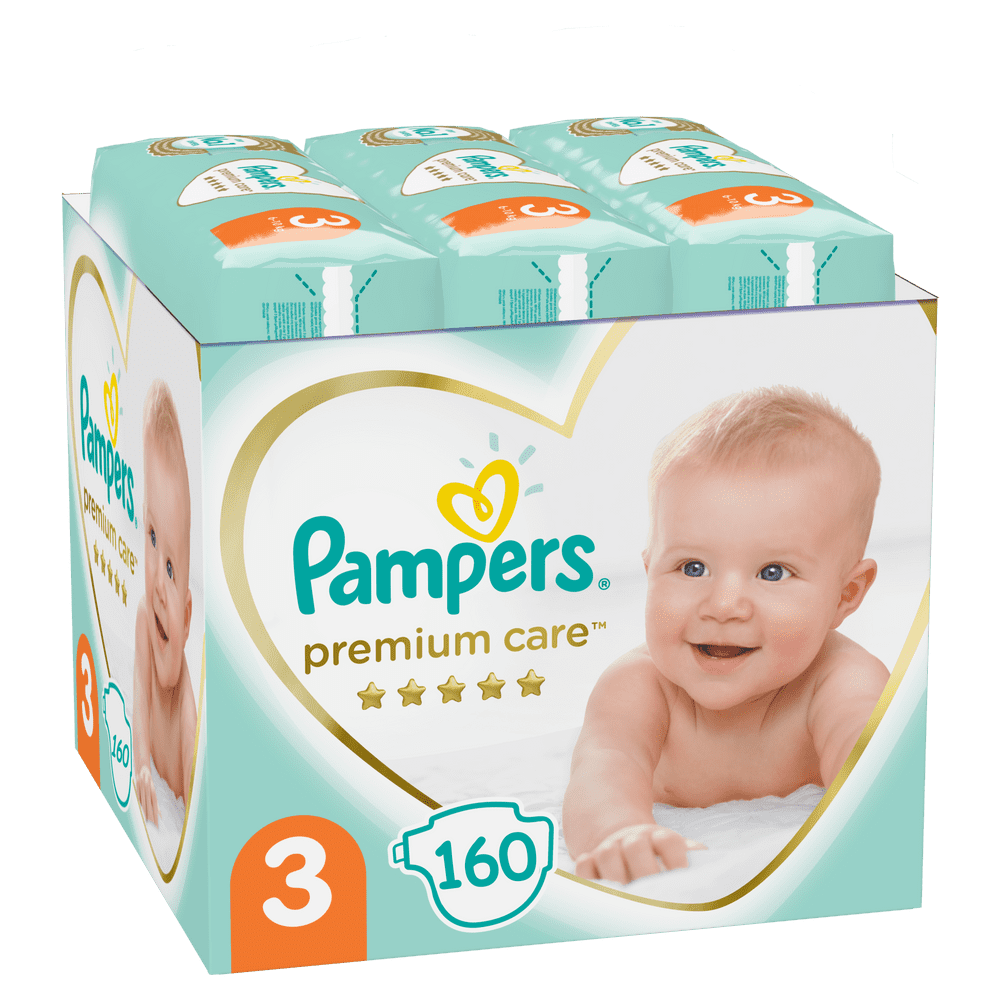 Pampers Premium Care Veľkosť 3 Plienky (6-10kg) 160 ks