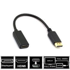 Northix Adaptér DisplayPort na HDMI, čierny 