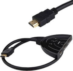 Northix Prepínač HDMI, 3-cestný 