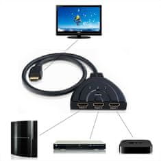 Northix Prepínač HDMI, 3-cestný 