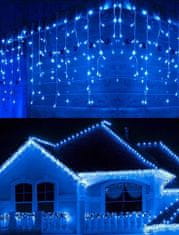 Foxter  DAH200 Vianočný svetelný záves FLASH 200 LED, IP44, 30W modrá 8 m