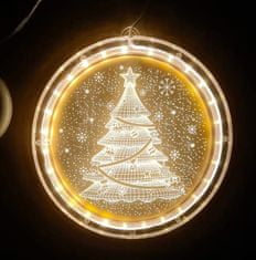 Foxter  3D LED Vianočná ozdoba s prísavkou 16 cm