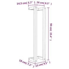 Vidaxl Stojan na uteráky 23x18x90 cm masívna borovica