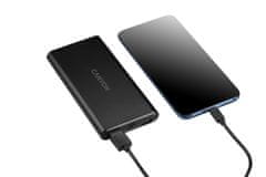 Canyon powerbanka PB-106B, 10000mAh Li-poly, Input 5V/2A (Micro-USB/USB-C), Output 5V/2.1A (2xUSB-A), čierna