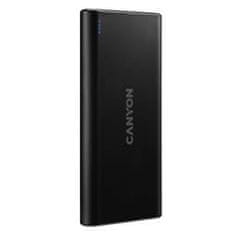 Canyon powerbanka PB-106B, 10000mAh Li-poly, Input 5V/2A (Micro-USB/USB-C), Output 5V/2.1A (2xUSB-A), čierna