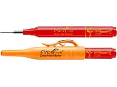 Pica-Marker PICA atramentový permanentný značkovač do hlkých otvorov s nastavitelným teleskopickým hrotom - píše na všetky suché povrchy - červený - PC-150/40