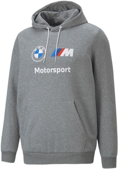 Bmw mikina PUMA MMS Essentials medium heather modro-bielo-červeno-šedá