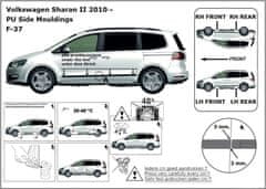 Rider Ochranné lišty bočných dverí, VW Sharan II, 2010-2022