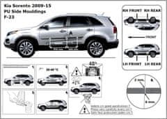 Rider Ochranné lišty bočných dverí, Kia Sorento II, 2009-2014