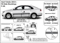 Rider Ochranné lišty bočných dverí, Seat Toledo IV, 2012-2019