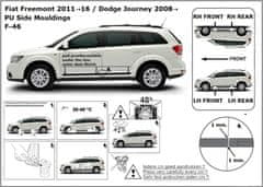 Rider Ochranné lišty bočných dverí, Fiat Freemont, 2011-2016