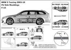 Rider Ochranné lišty bočných dverí, BMW 5, E60, E61, 2003-2010