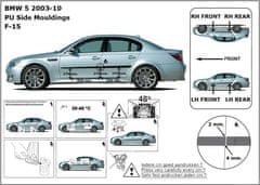 Rider Ochranné lišty bočných dverí, BMW 5, E60, E61, 2003-2010