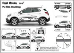 Rider Ochranné lišty bočných dverí, Opel Mokka, 2012-2016