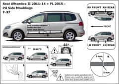 Rider Ochranné lišty bočných dverí, Seat Alhambra II, 2010-2020