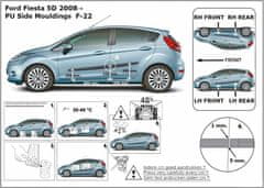 Rider Ochranné lišty bočných dverí, Ford Fiesta VI, 2008-2017, 5 dvér.