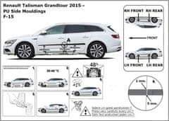 Rider Ochranné lišty bočných dverí, Renault Talisman, 2015- , Sedan, Combi