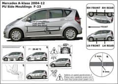 Rider Ochranné lišty bočných dverí, Mercedes A-Klasse, W169, 2004-2012